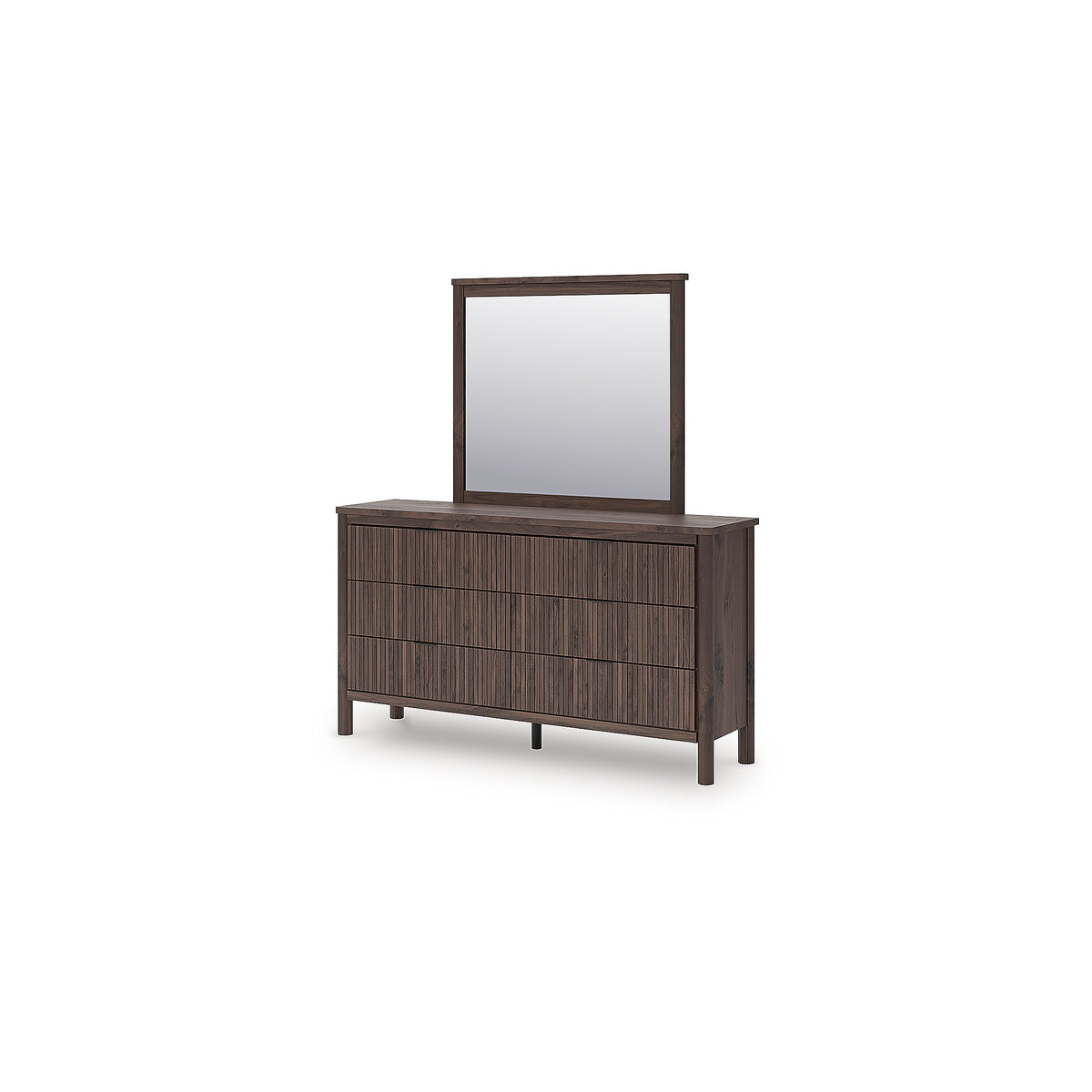 Pamytta Queen Upholstered Panel Bed, Dresser and Mirror (PCB2614-SI) - Image 8