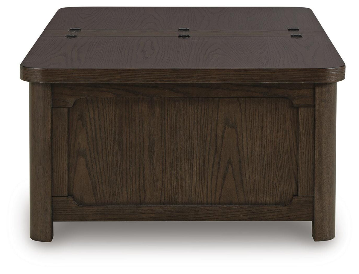 Breckington Coffee Table With Storage - Dark Brown  (T678-SI) - Image 4