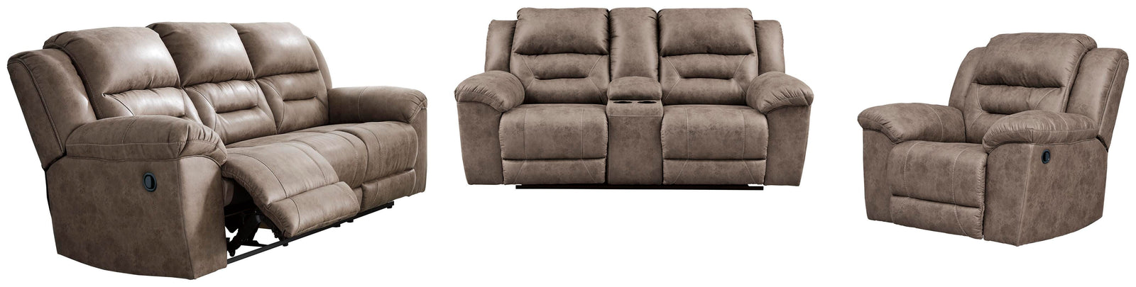 Stoneland Reclining Sofa, Loveseat and Recliner (39905-SI) - Image 2