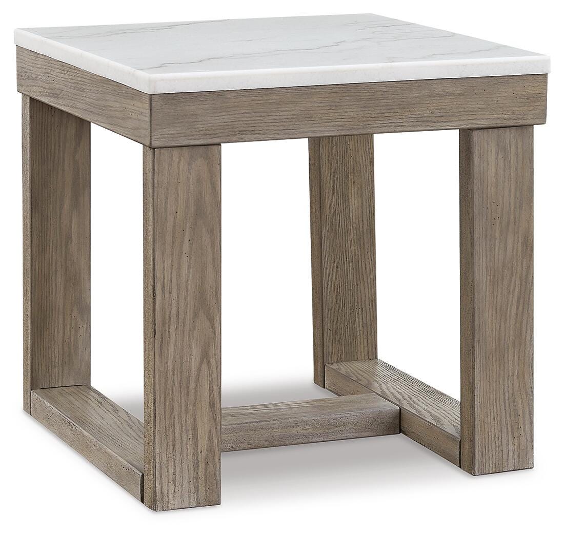 Loyaska End Table - Brown/Ivory  (T789-SI)