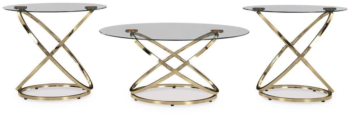Crimonti Table (Set of 3) - Champagne  (T273-SI) - Image 2