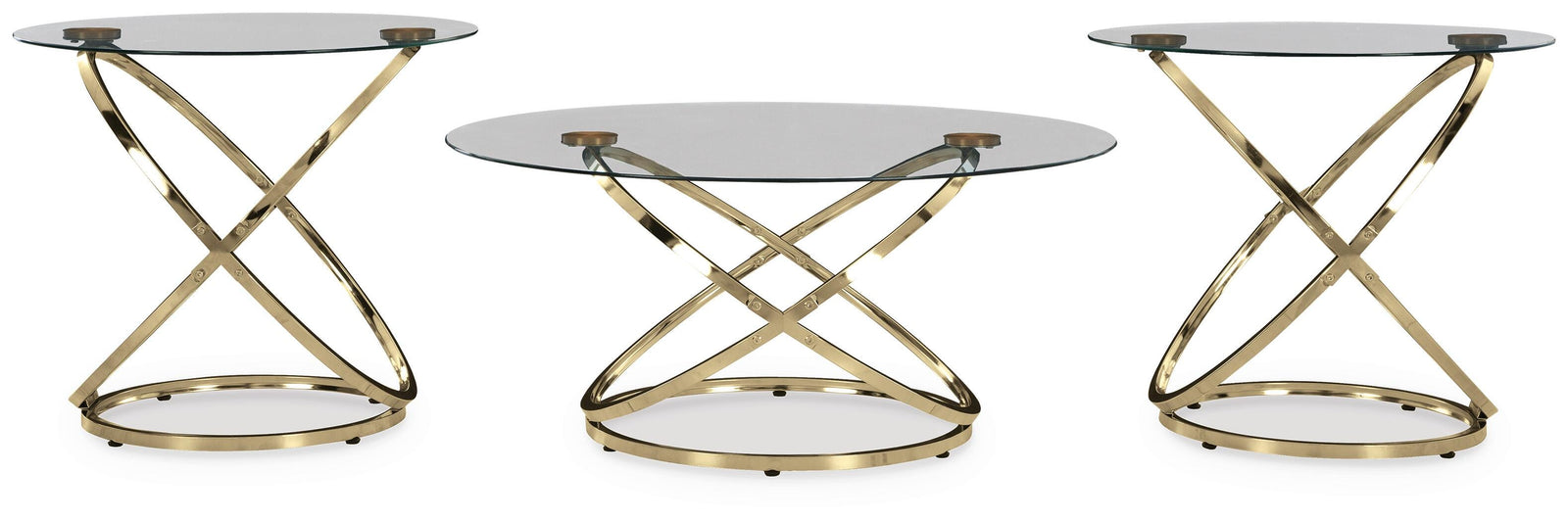 Crimonti Table (Set of 3) - Champagne  (T273-SI) - Image 2