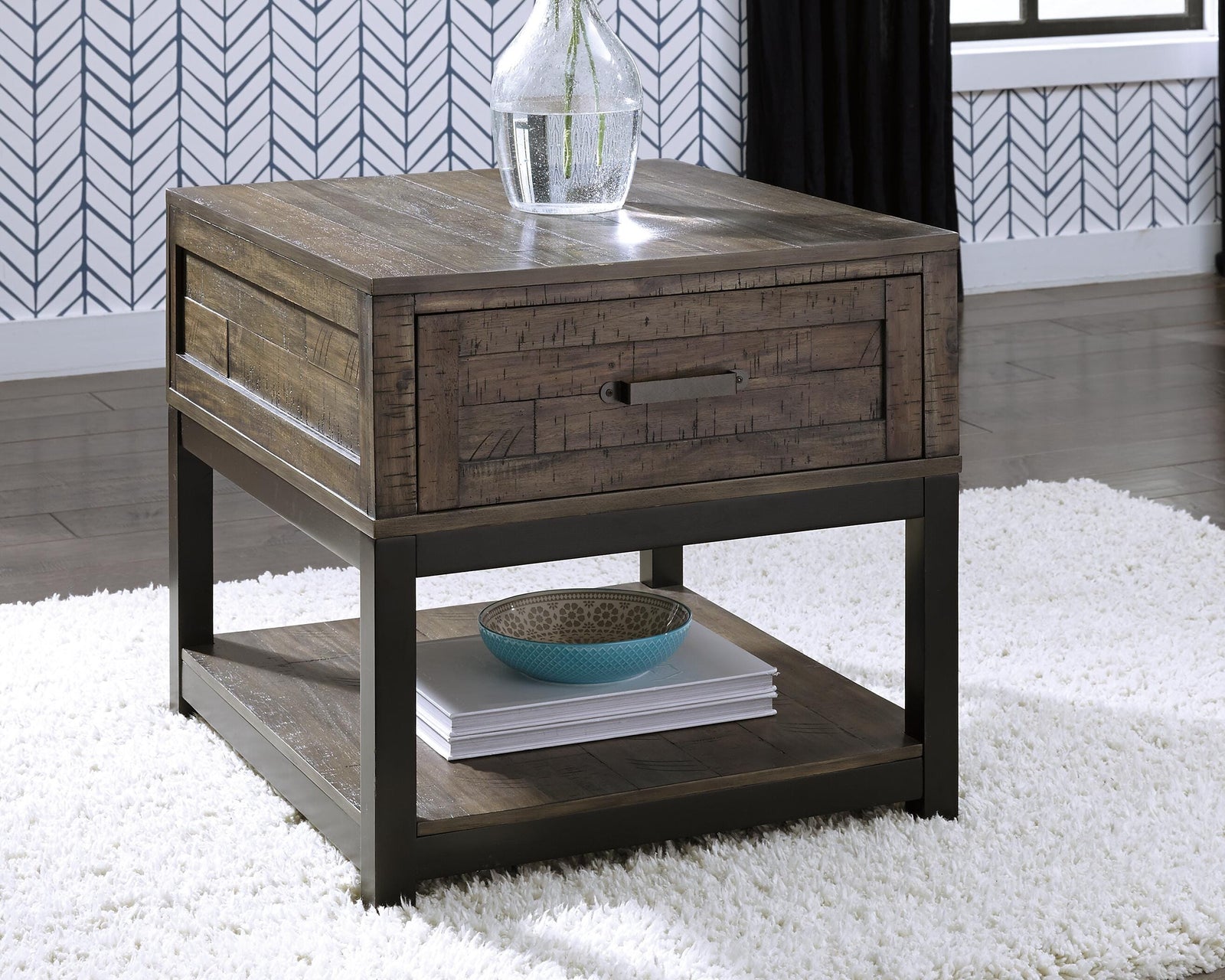 Johurst Lift-top Coffee Table and 2 End Tables - Grayish Brown  (T444-SI) - Image 6