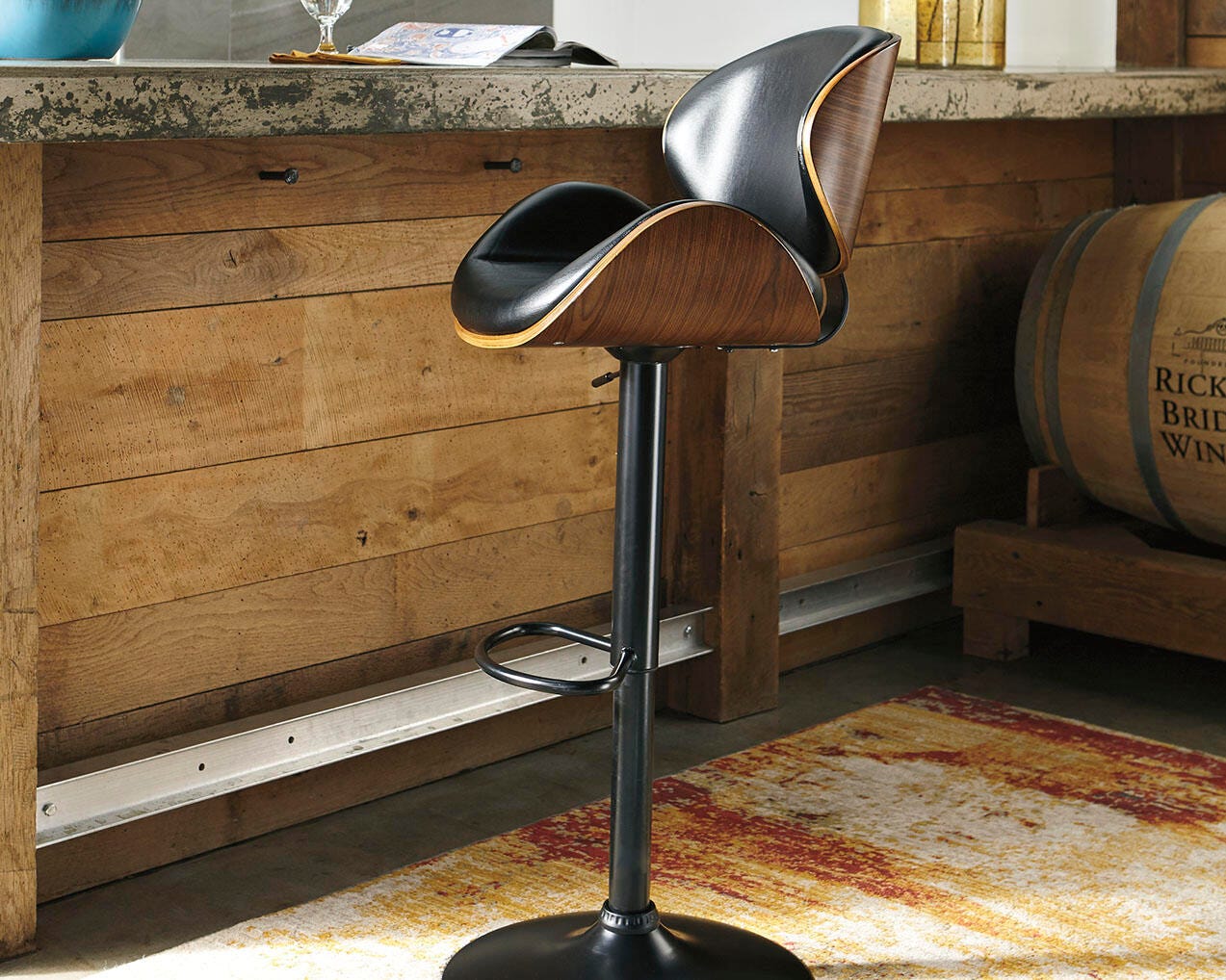 Bellatier Adjustable Height Bar Stool (D120-SI) - Image 2