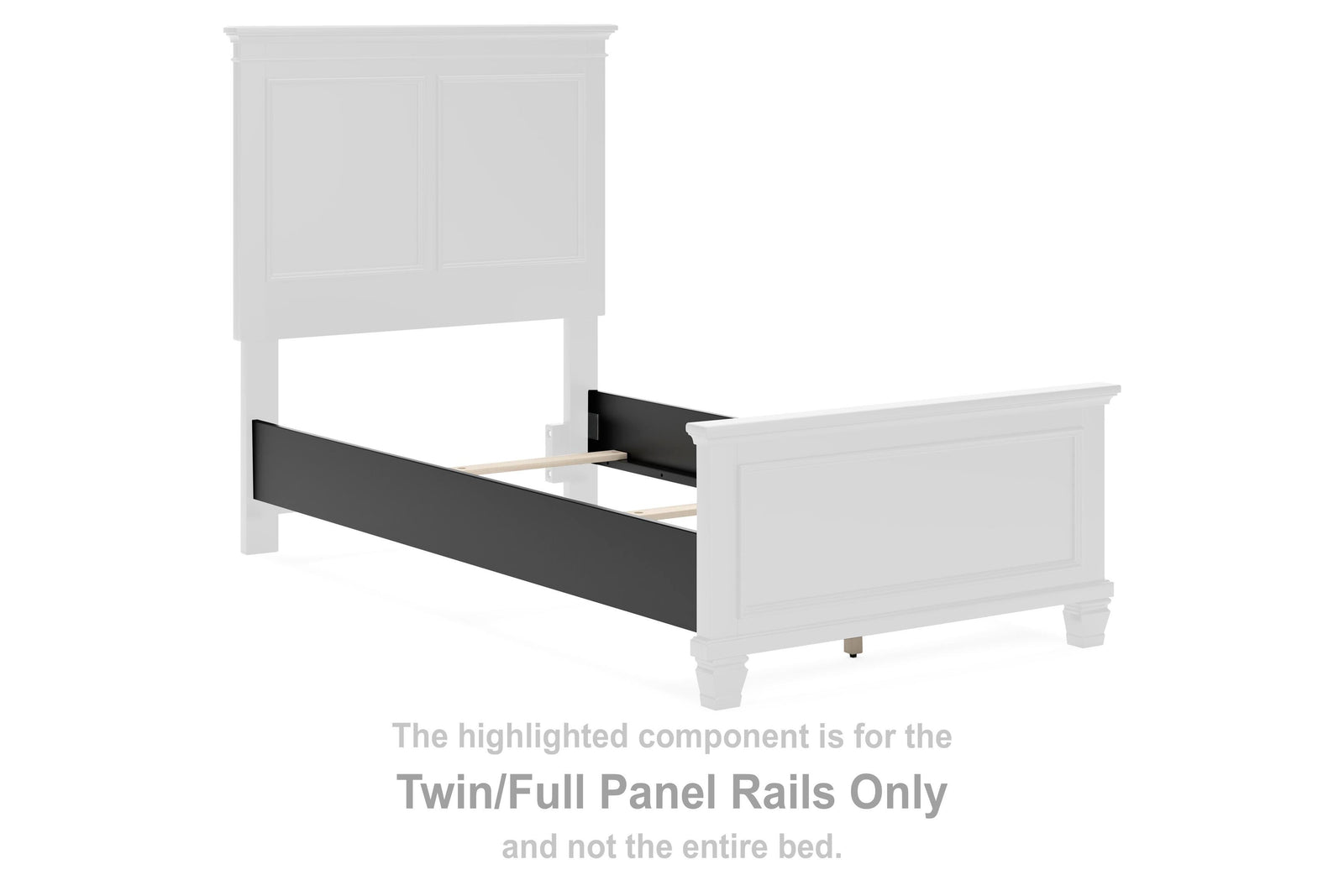Lanolee Panel Rails - Black  (B687-SI) - Image 2