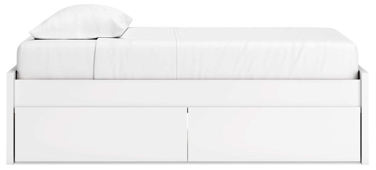 Onita Platform Bed with 1 Side Storage (Youth) - White  (EB9630-SI) - Image 7
