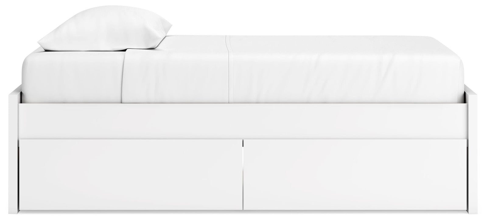 Onita Platform Bed with 1 Side Storage (Youth) - White  (EB9630-SI) - Image 7