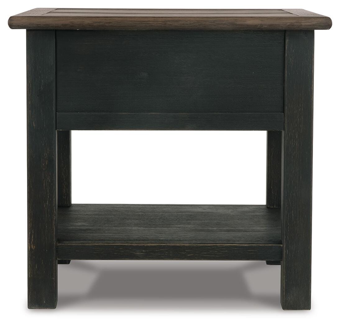 Tyler Creek Coffee Table and 2 End Tables with Console - Grayish Brown/Black  (T736-SI) - Image 6