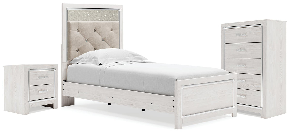 Altyra Panel Bed, Chest and Nightstand - White  (B2640-SI)