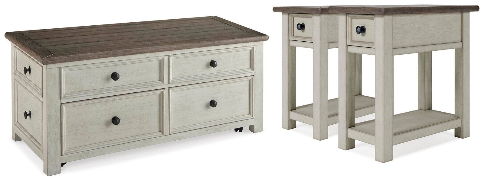 Bolanburg Coffee Table and 2 End Tables - Two-tone  (T637-SI)