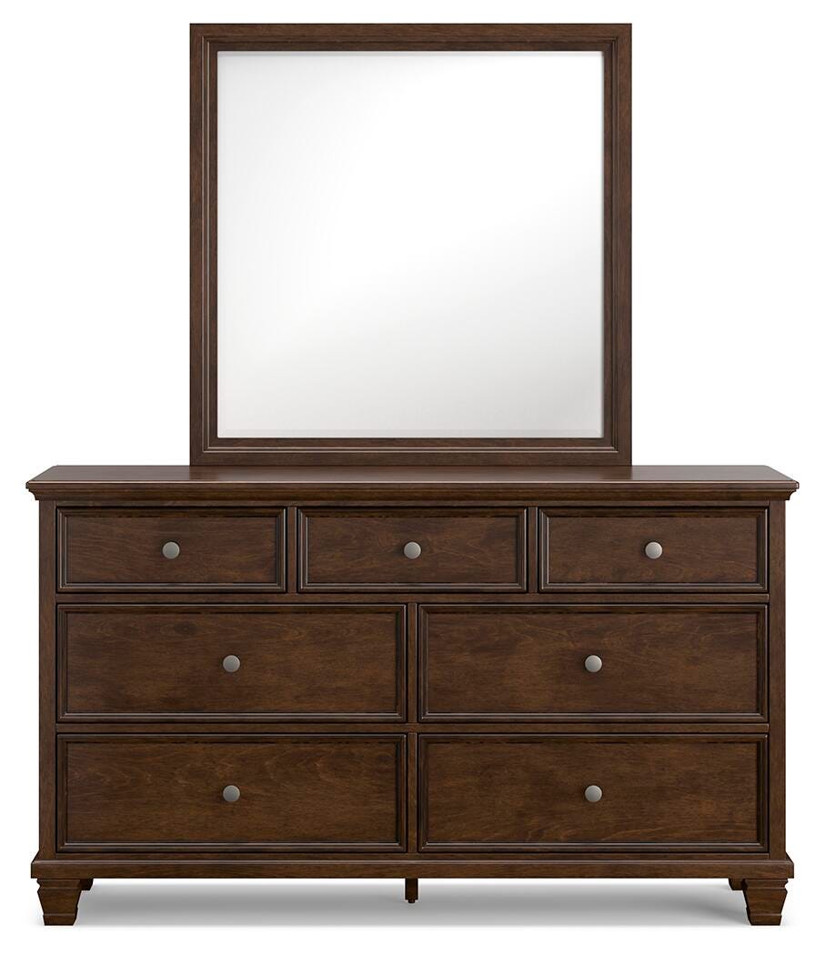 Danabrin Panel Bed, Dresser, Mirror and Nightstand - Brown  (B685-SI) - Image 4