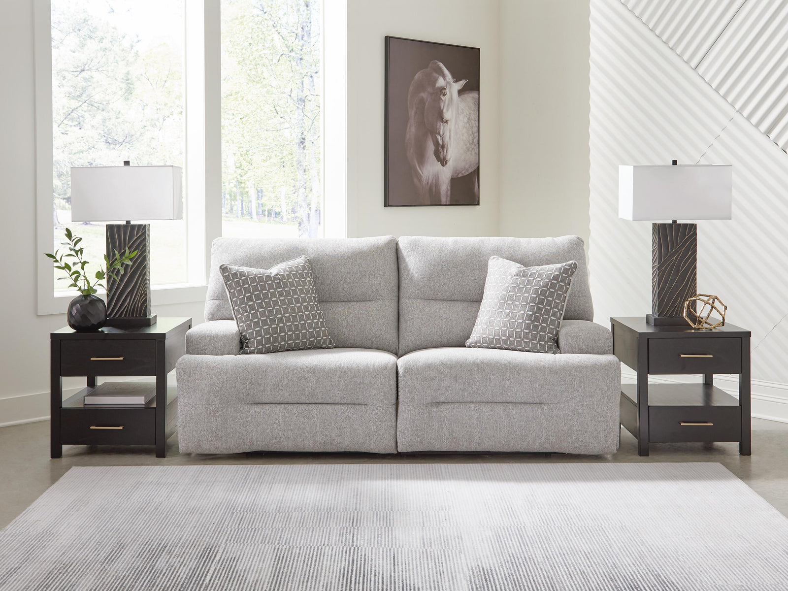 Acklen Place 2-Piece Power Reclining Sectional Loveseat (93605-SI) - Image 2