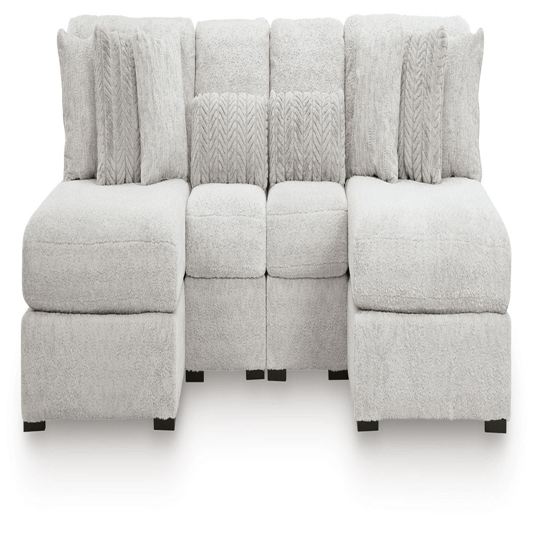 Cuddle Plush 4-Piece Sectional with Chaise (PC59106-SI) - Image 3