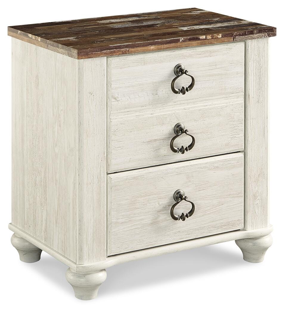 Willowton Sleigh Bed and 2 Nightstands (B267-SI) - Image 3