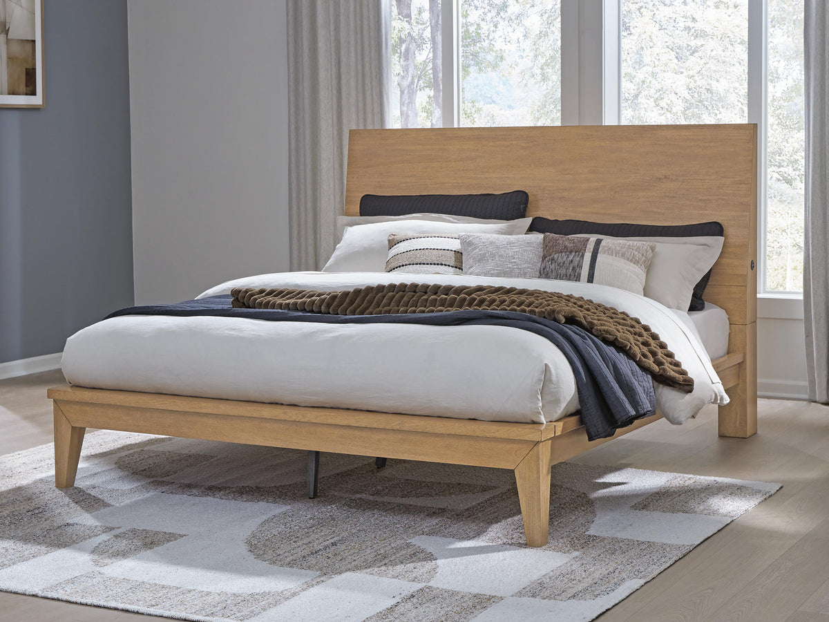 Sherbana Panel Bed - Light Brown  (B833-SI) - Image 2