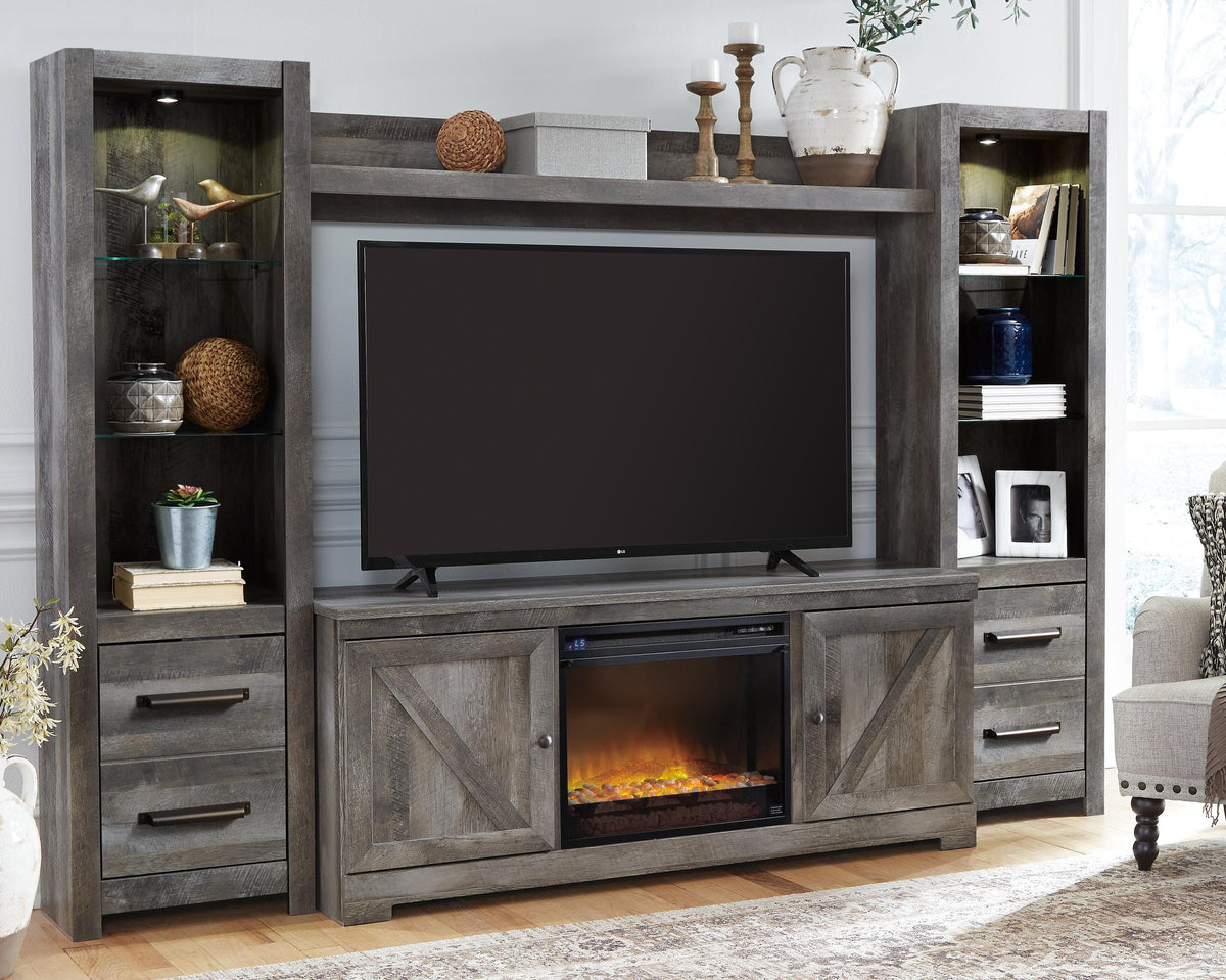 Wynnlow 4-Piece Entertainment Center with Electric Fireplace (W440-SI) - Image 2