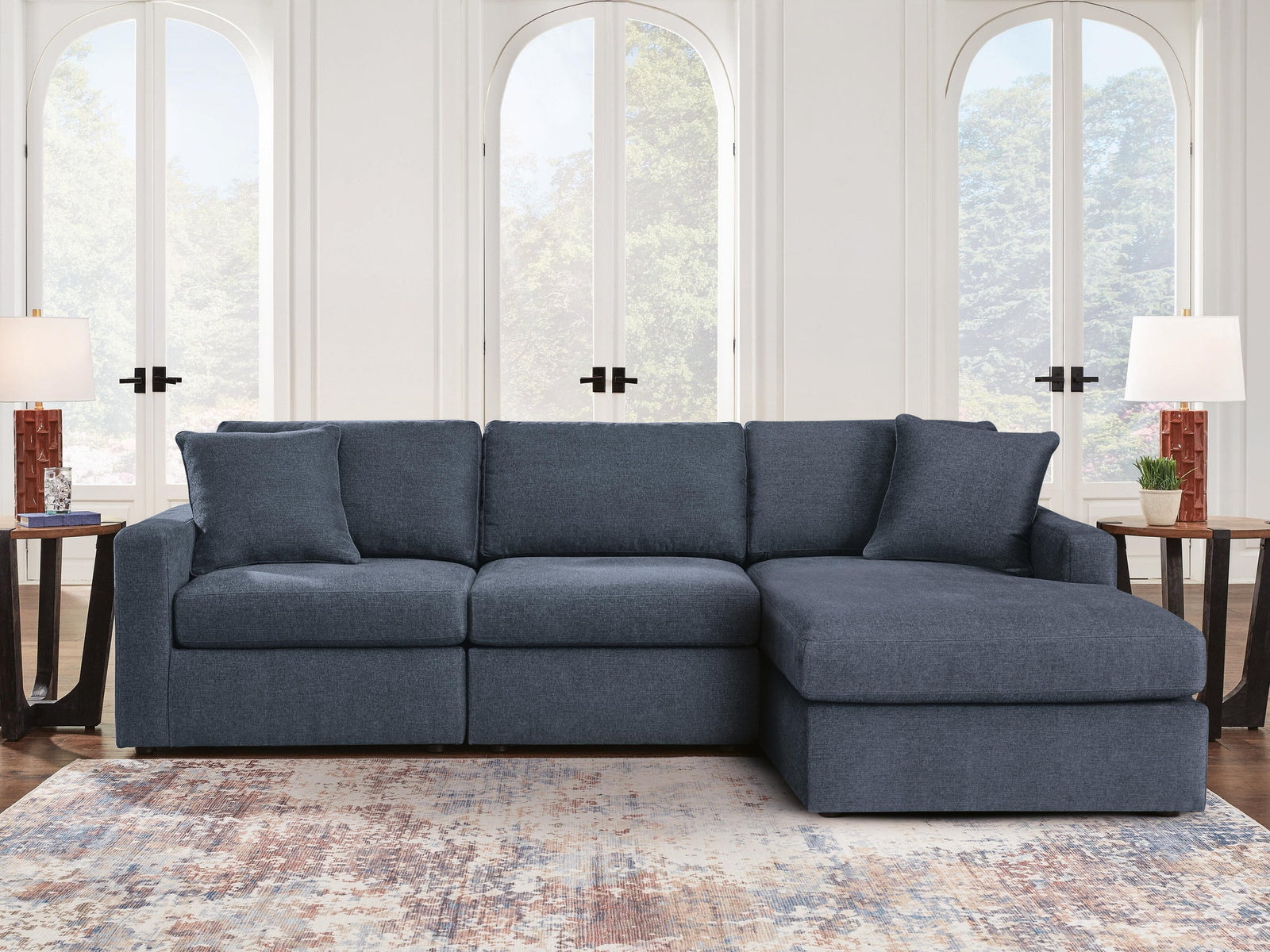 Modmax 3-Piece Sectional Sofa Storage Chaise (92121-SI) - Image 2
