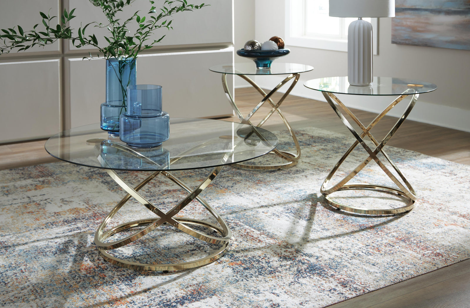 Crimonti Table (Set of 3) - Champagne  (T273-SI) - Image 3