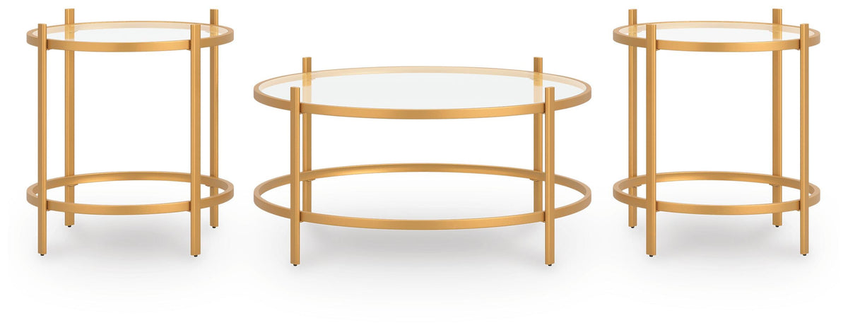 Pearlox Table (Set of 3) - Gold  (T173-SI) - Image 2