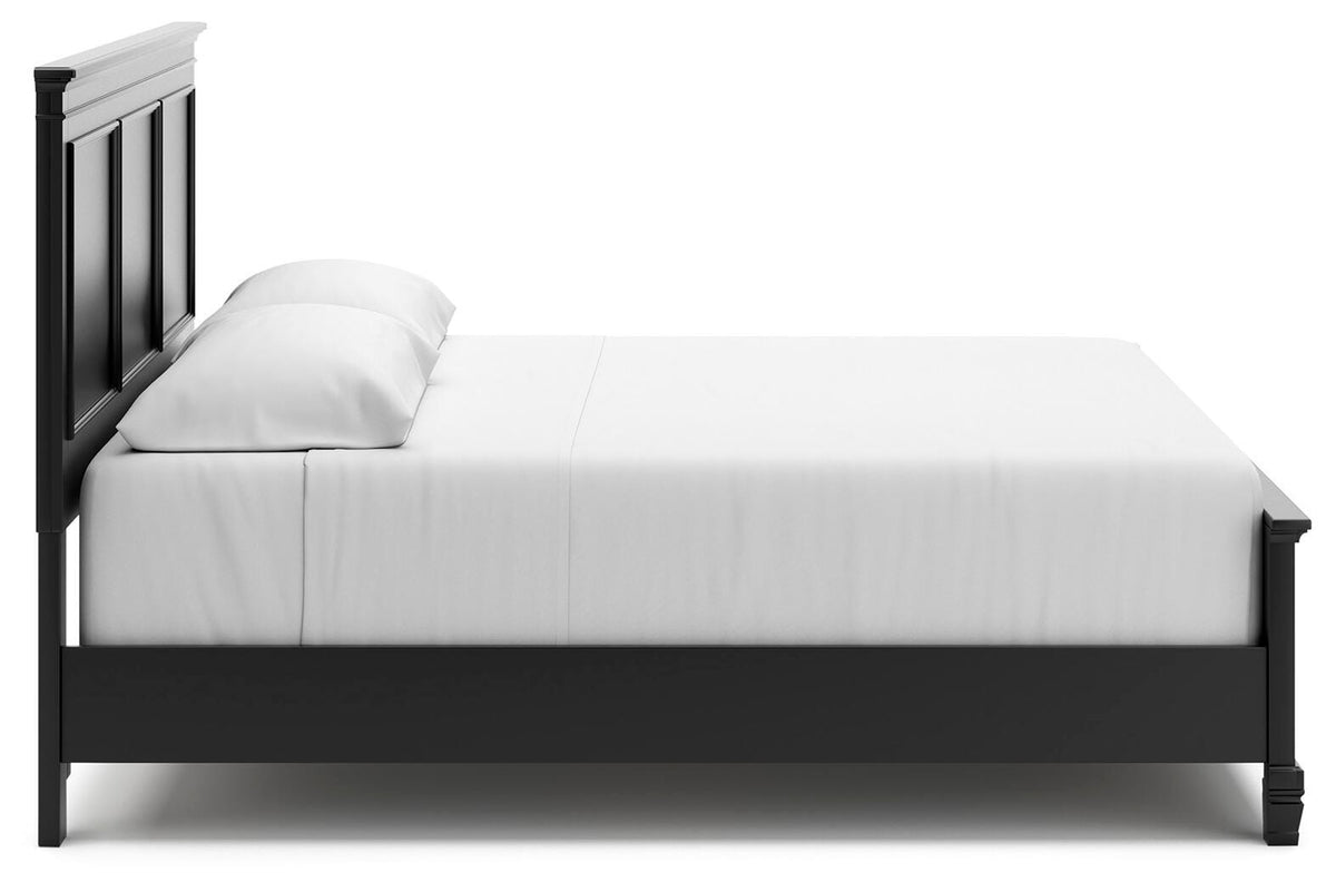 Lanolee Panel Bed, Dresser, Mirror and 2 Nightstands - Black  (B687-SI) - Image 12