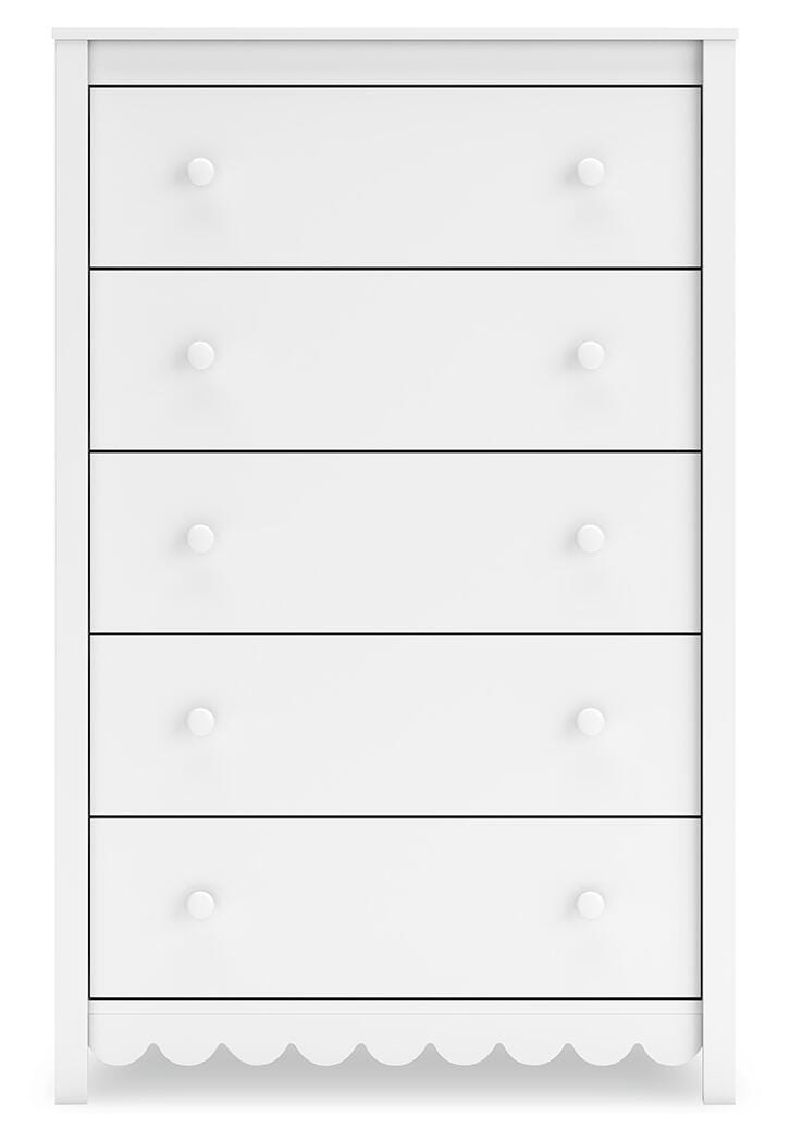 Hallityn Chest of Drawers (Youth) - White  (EB1810-SI)