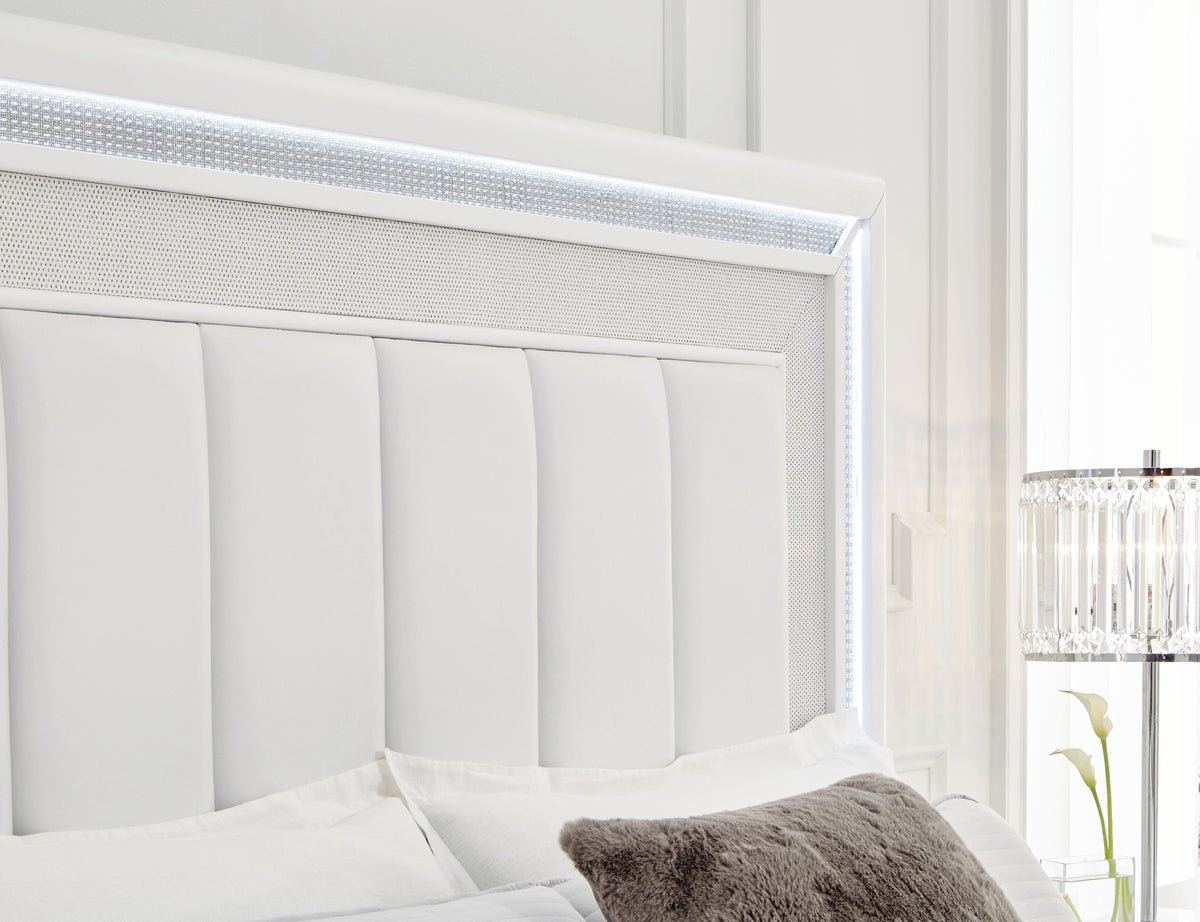 Chalanna Upholstered Storage Bed - White  (B822-SI) - Image 5
