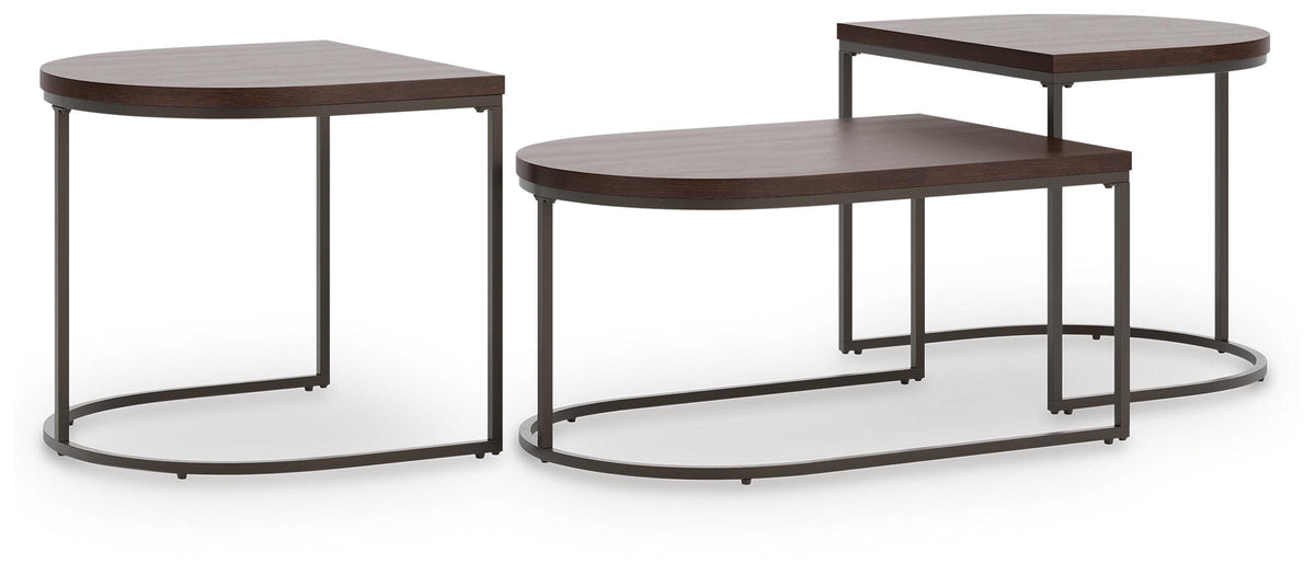 Vanmore Table (Set of 3) - Dark Brown  (T199-SI)