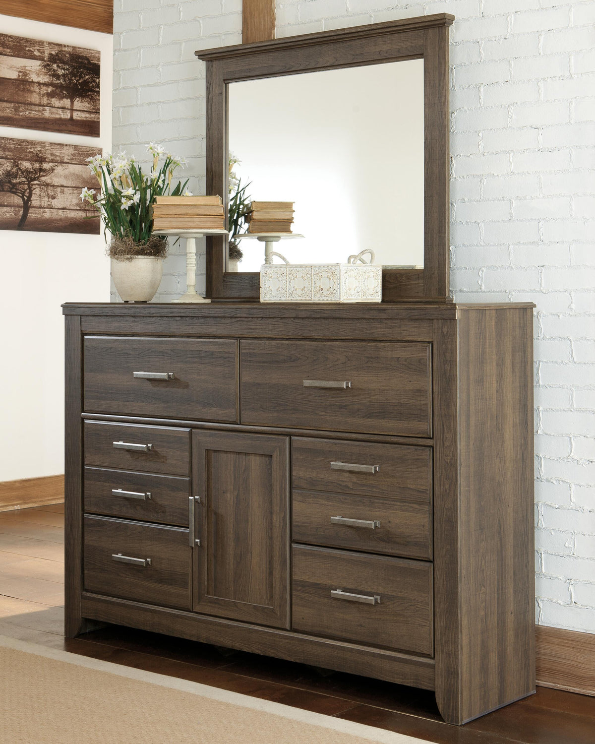 Juararo Poster Bed, Dresser, Mirror and Chest - Dark Brown  (B251-SI) - Image 5
