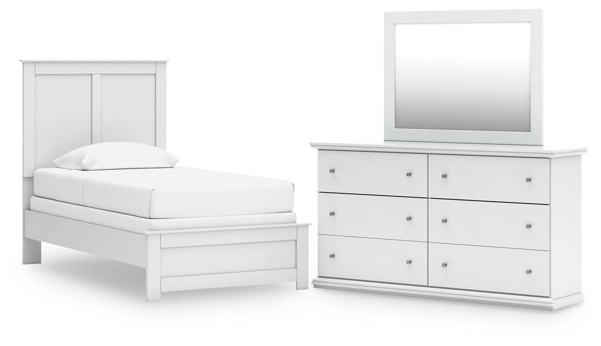 Bostwick Shoals Panel Bed, Dresser and Mirror (B139-SI)