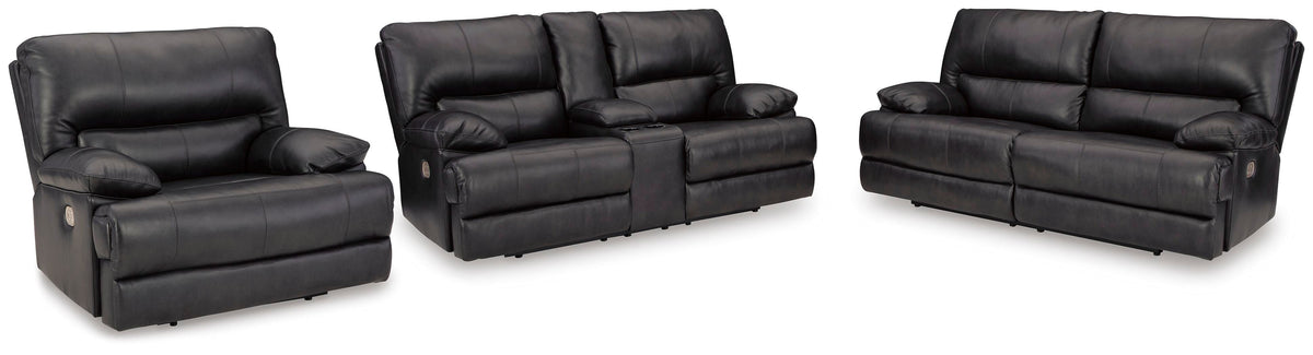 Mountainous Power Reclining Sofa, Loveseat and Recliner (U65801-SI)