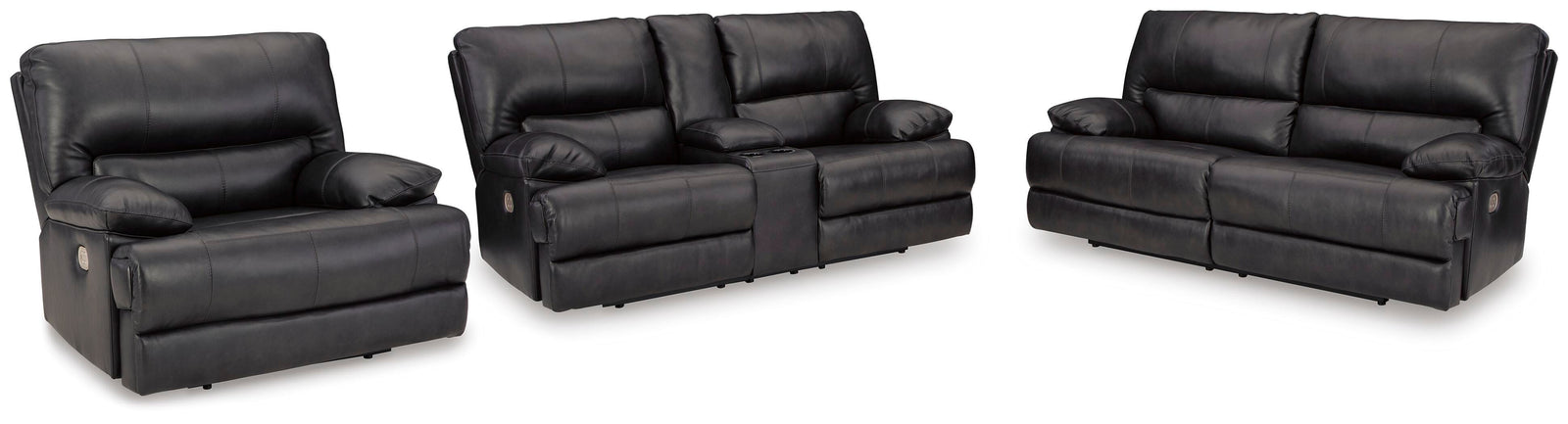 Mountainous Power Reclining Sofa, Loveseat and Recliner (U65801-SI)