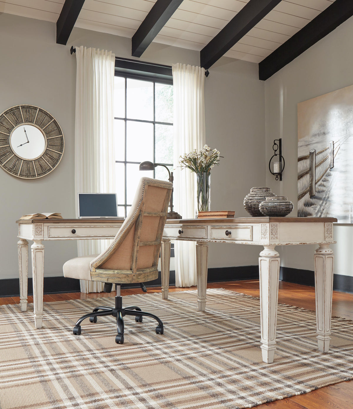 Realyn 2-Piece Home Office Lift Top Desk (H743-SI) - Image 10