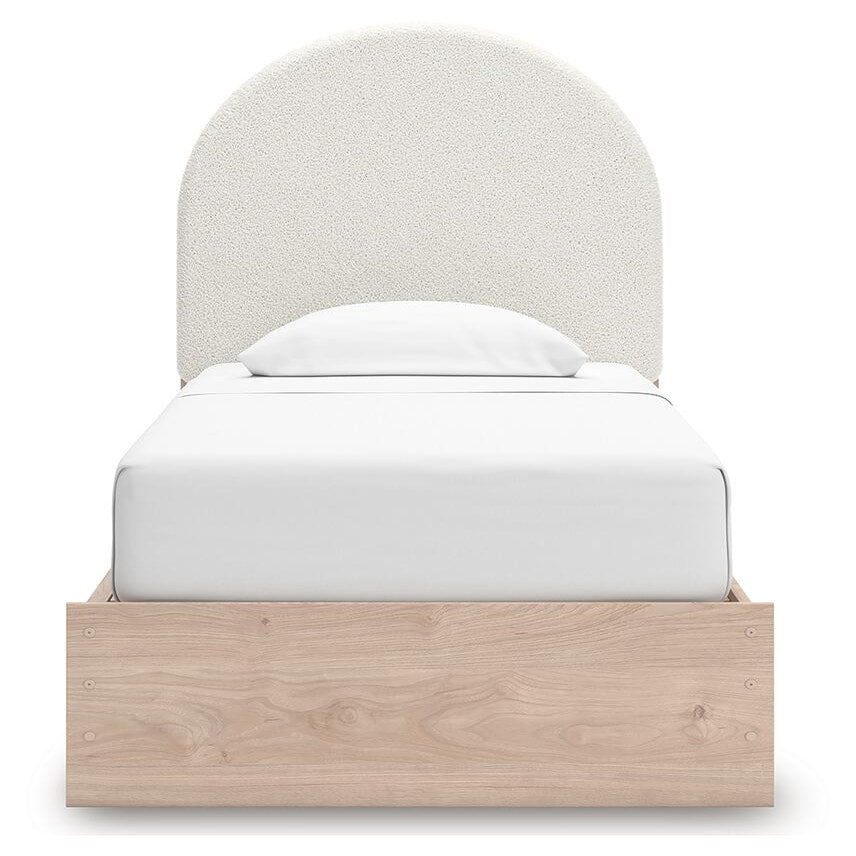 Arloster Twin Upholstered Panel Bed with Storage (PCB1566-SI) - Image 5