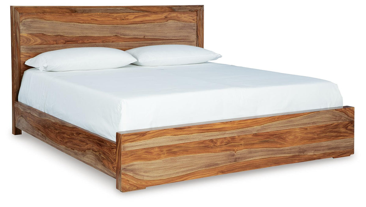 Dressonni Panel Bed, Dresser and Mirror - Brown  (B790-SI) - Image 5