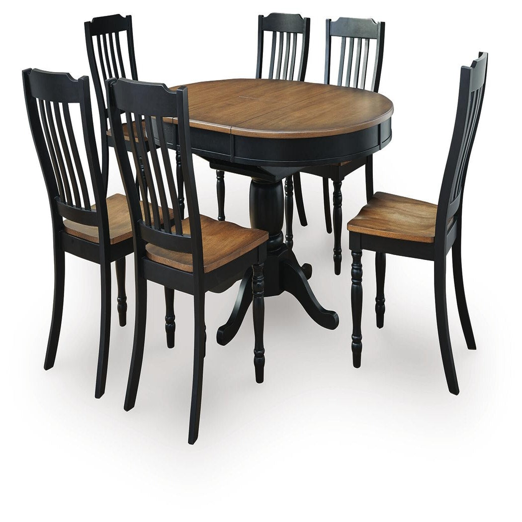 Clorazi Extension Dining Table and 6 Chairs (PCD619-SI)