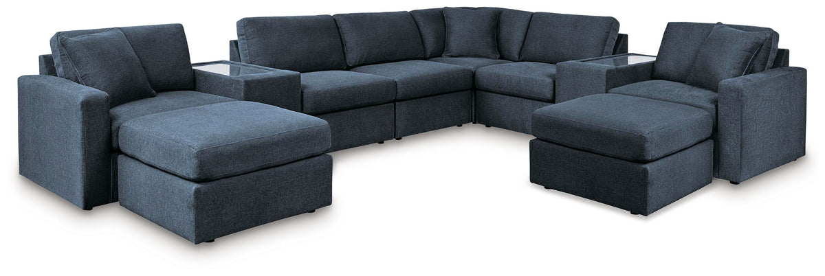 Modmax 6-Piece Sectional and 2 Ottomans (92121-SI) - Image 2