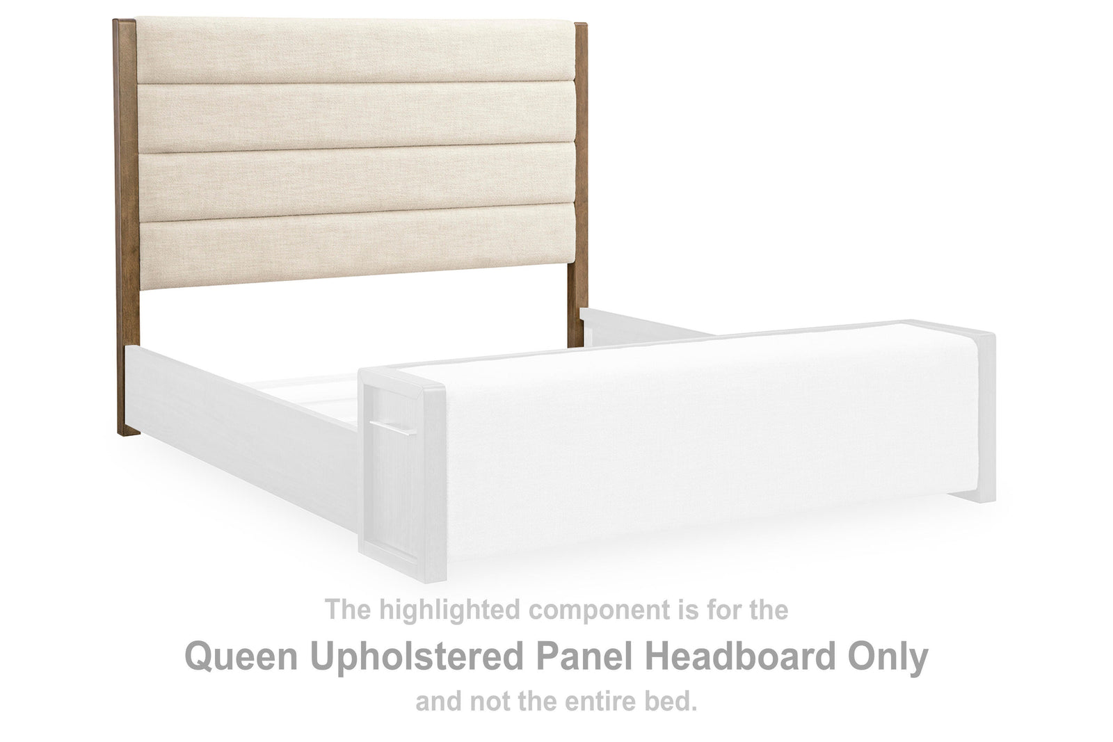 Marxmore Upholstered Panel Headboard - Brown  (B863-SI)
