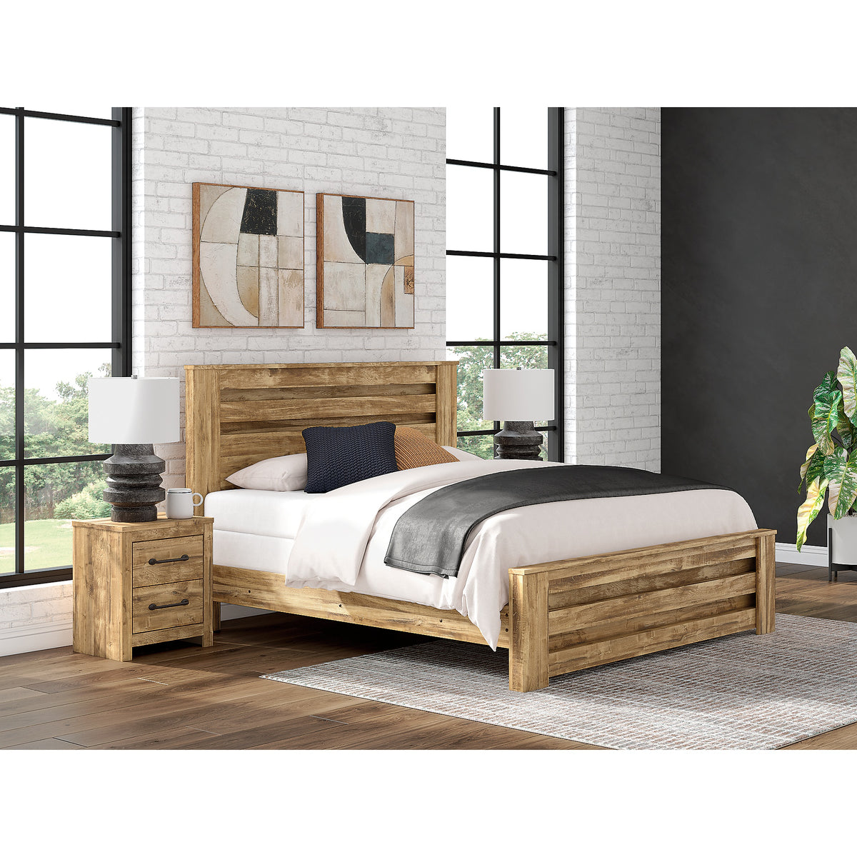 Maystonna King Panel Bed (PCB1580-SI) - Image 8