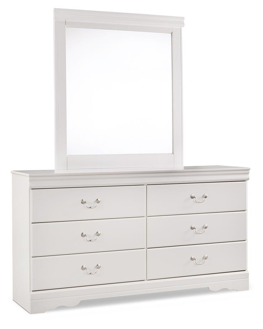 Anarasia Dresser and Mirror - White  (B129-SI)