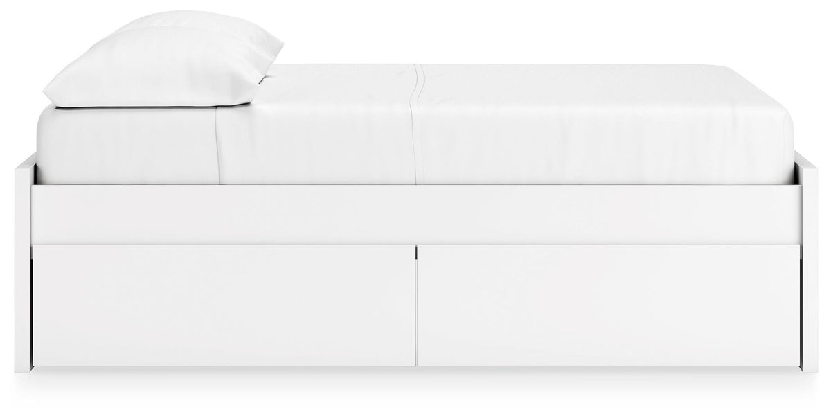 Onita Platform Bed with 2 Side Storage (Youth) - White  (EB9630-SI) - Image 8