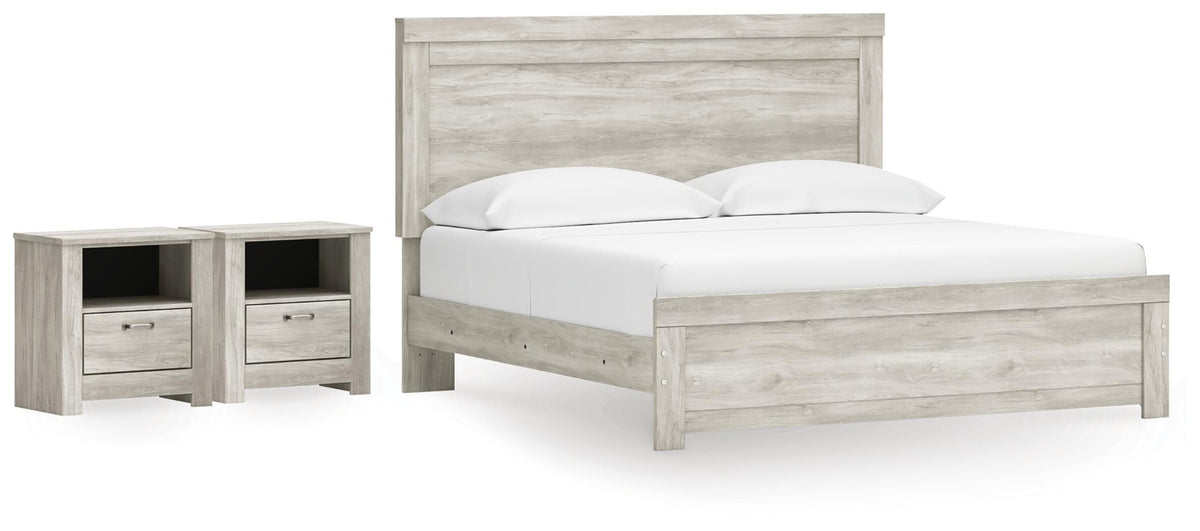 Bellaby Panel Bed and 2 Nightstands (B331-SI)