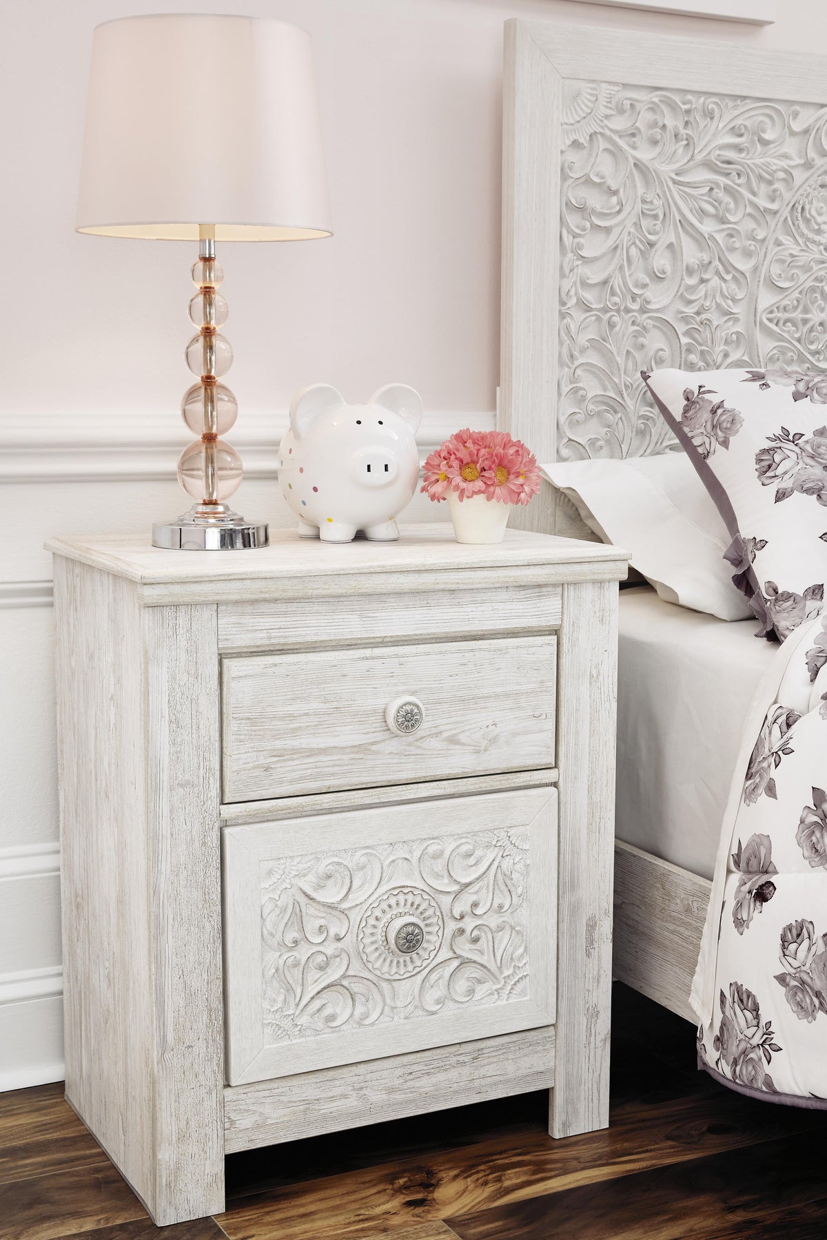 Paxberry Nightstand (Youth) - Whitewash  (B181-SI) - Image 7