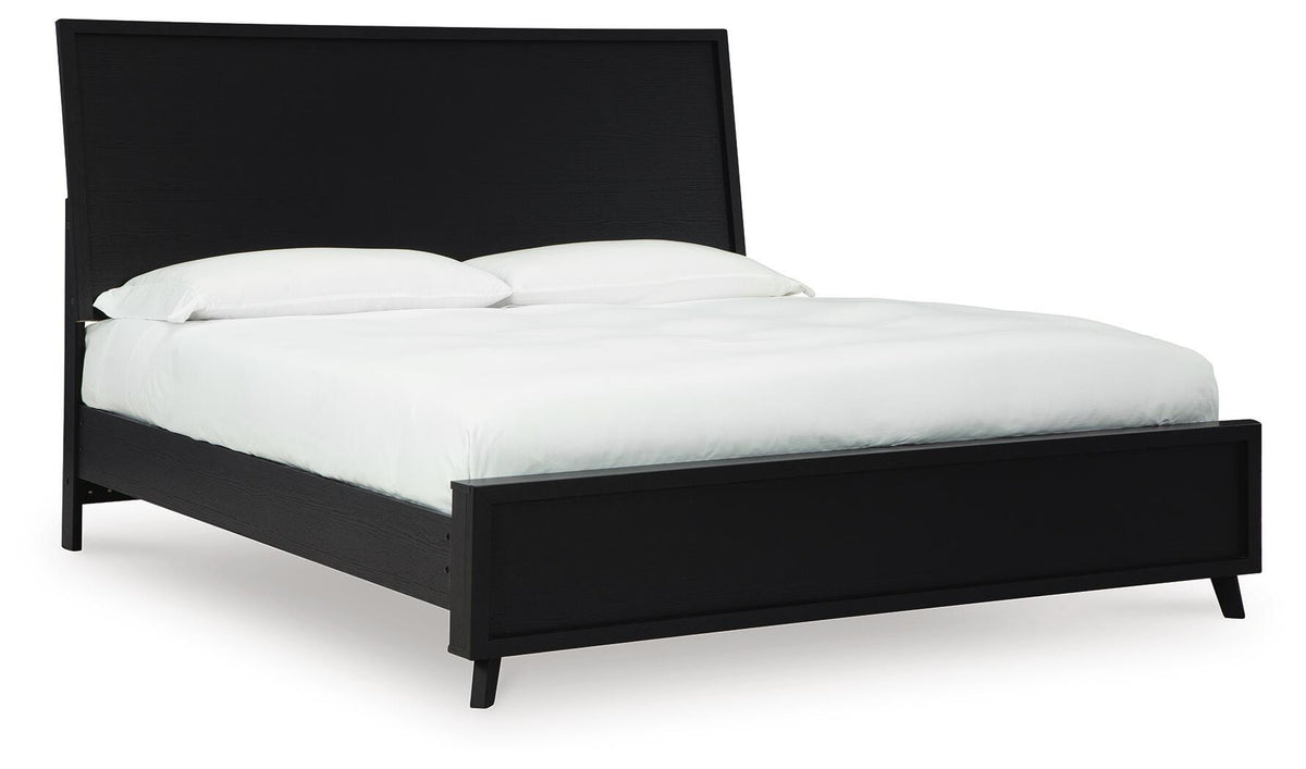 Danziar Panel Bed, Dresser, Mirror and Nightstand - Black  (B1013-SI) - Image 5