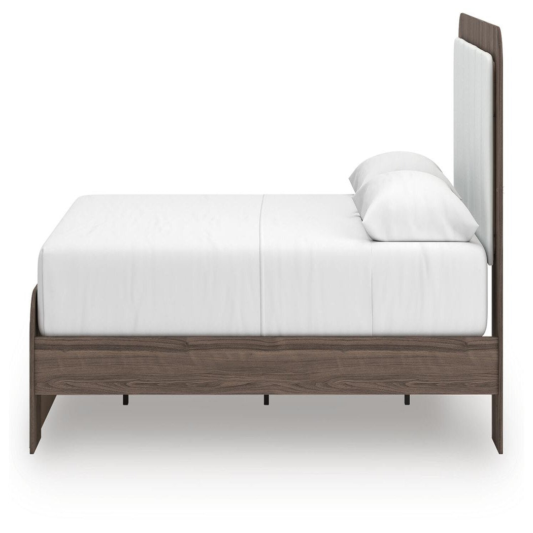Kendanport Queen Upholstered Bed, Dresser, Mirror and Nightstand (PCB1108-SI) - Image 15