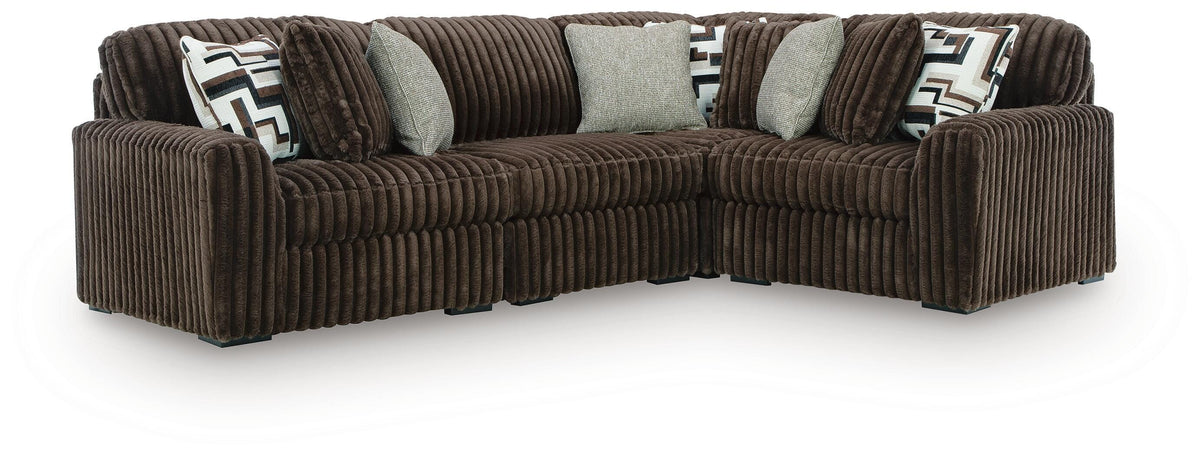 Midnight-Madness 4-Piece Sectional (98104-SI)
