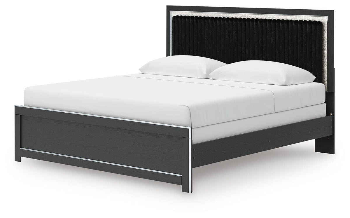 Zuraleus King Panel Bed, Dresser, Mirror and Nightstand (PCB3380-SI) - Image 15