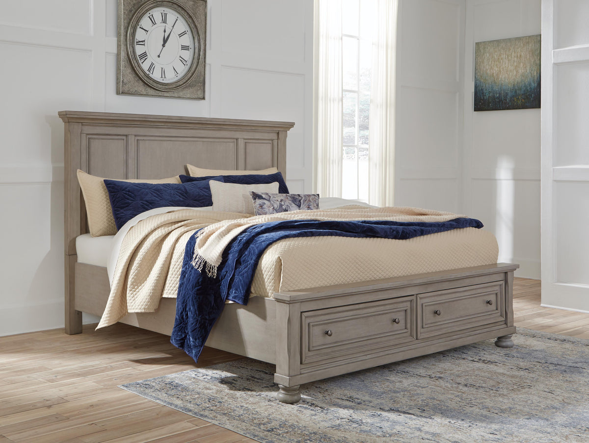 Lettner Panel Storage Bed - Light Gray  (B733-SI) - Image 3