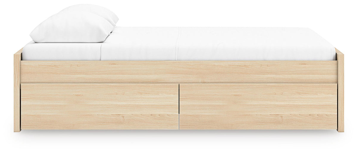 Onita Platform Bed with 2 Side Storage - Natural  (EB9632-SI) - Image 6