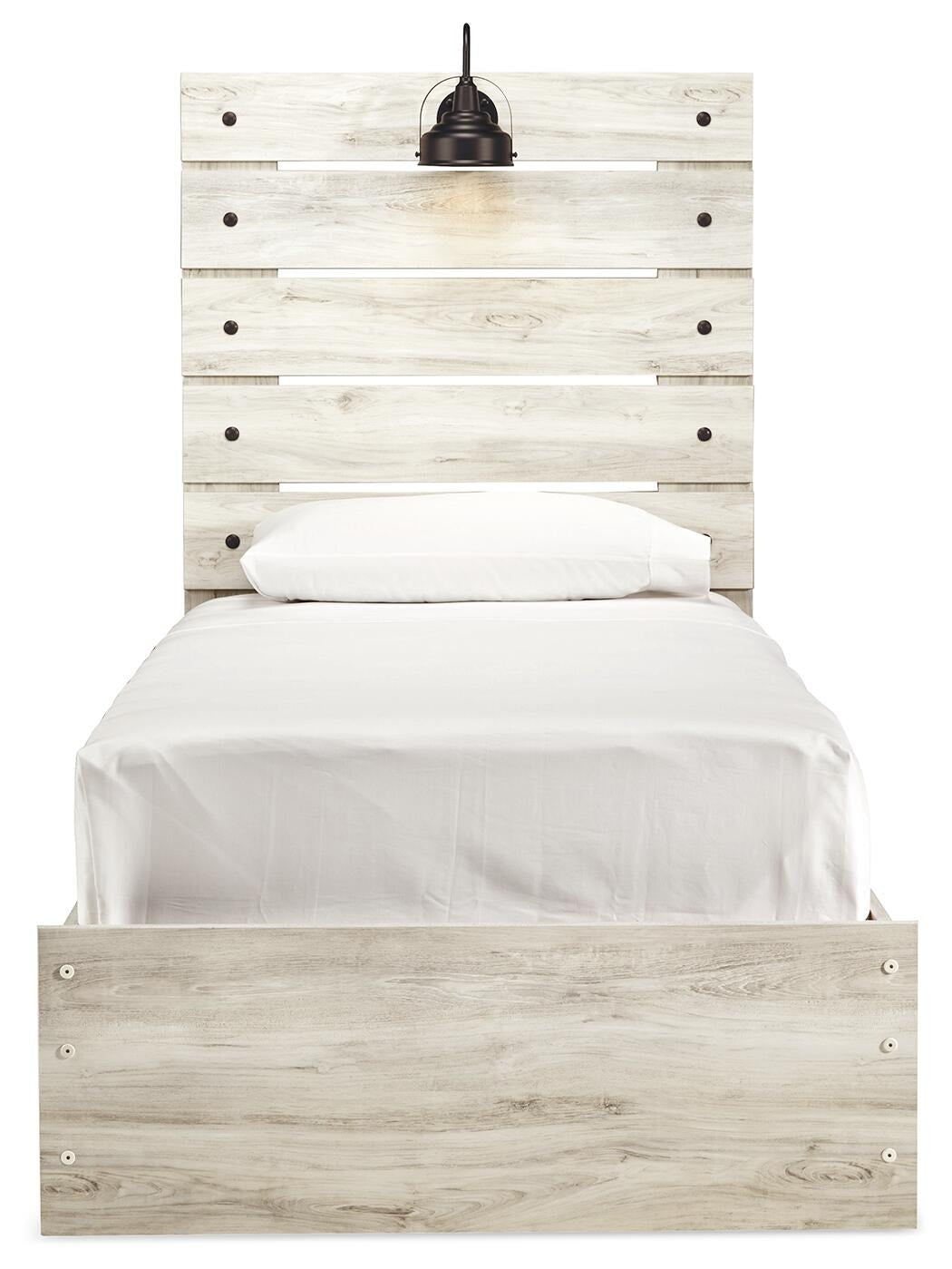 Cambeck Panel Bed (Youth) - Whitewash  (B192-SI) - Image 4