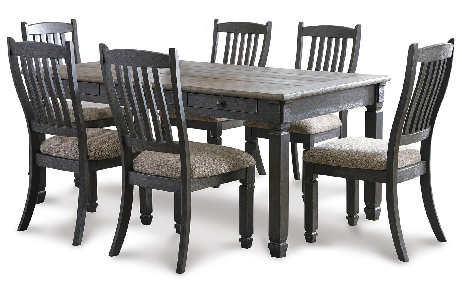 Tyler Creek Dining Table and 6 Chairs (D736-SI) - Image 2